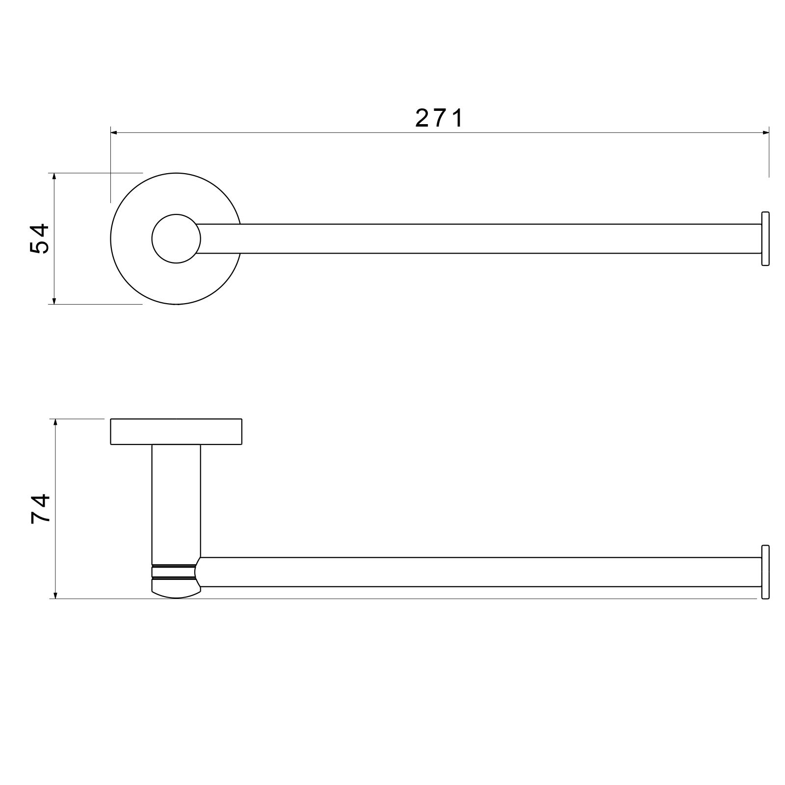 Полотенцедержатель Timo Saona 13051/03 черный, артикул 13051/03