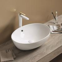 Раковина керамическая накладная AM-78394, цвет белый, 595х435х200