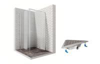 Душевой уголок Ambassador Diamond 12011103R-ST10, квадратный, угловой трап, 100х100