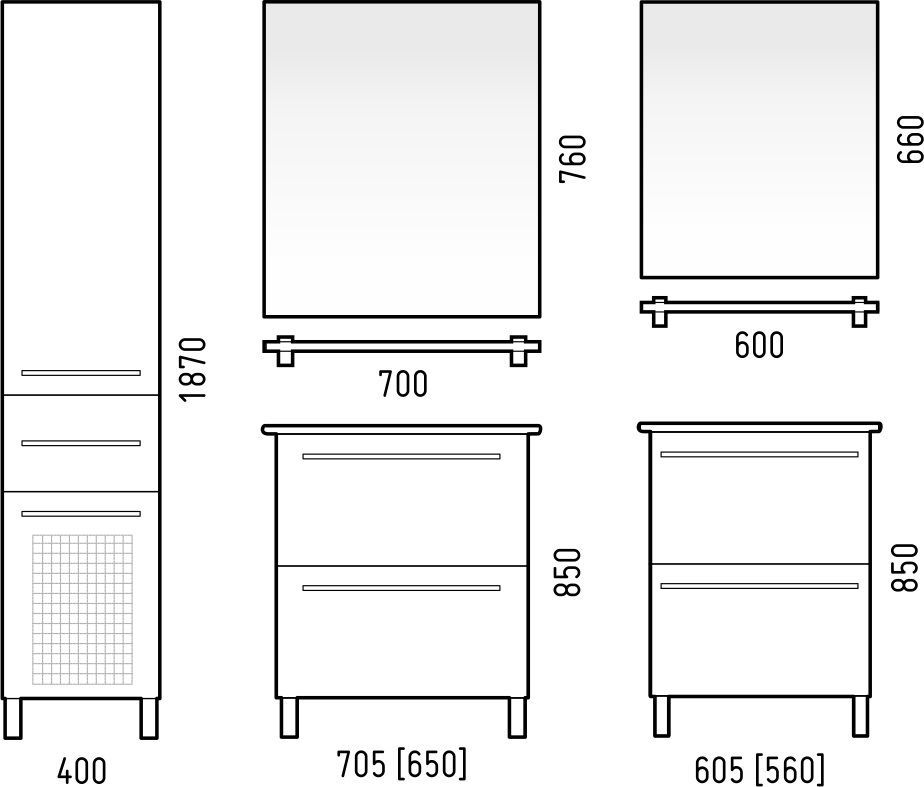 Тумба "Мирэль 70", Сомо 70 / Фостер 70