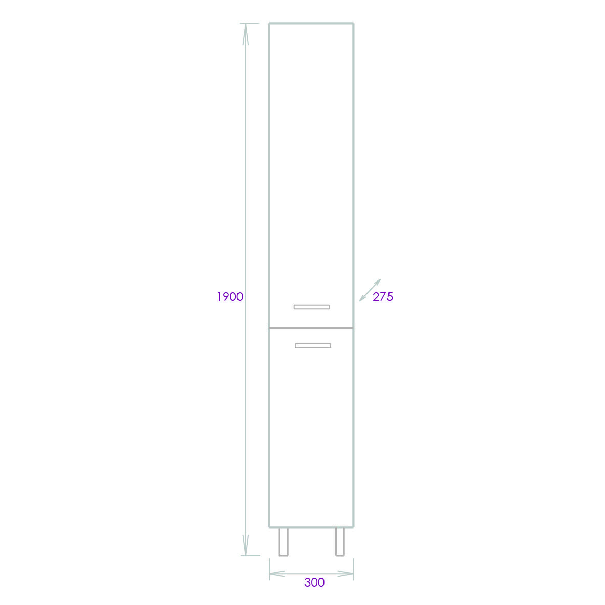 Пенал Onika Коралл 30 напольный, белый, универсальный