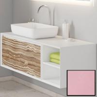 Тумба под раковину SanVit Стайл 120 L kstyle120 подвесная Розовый глянец