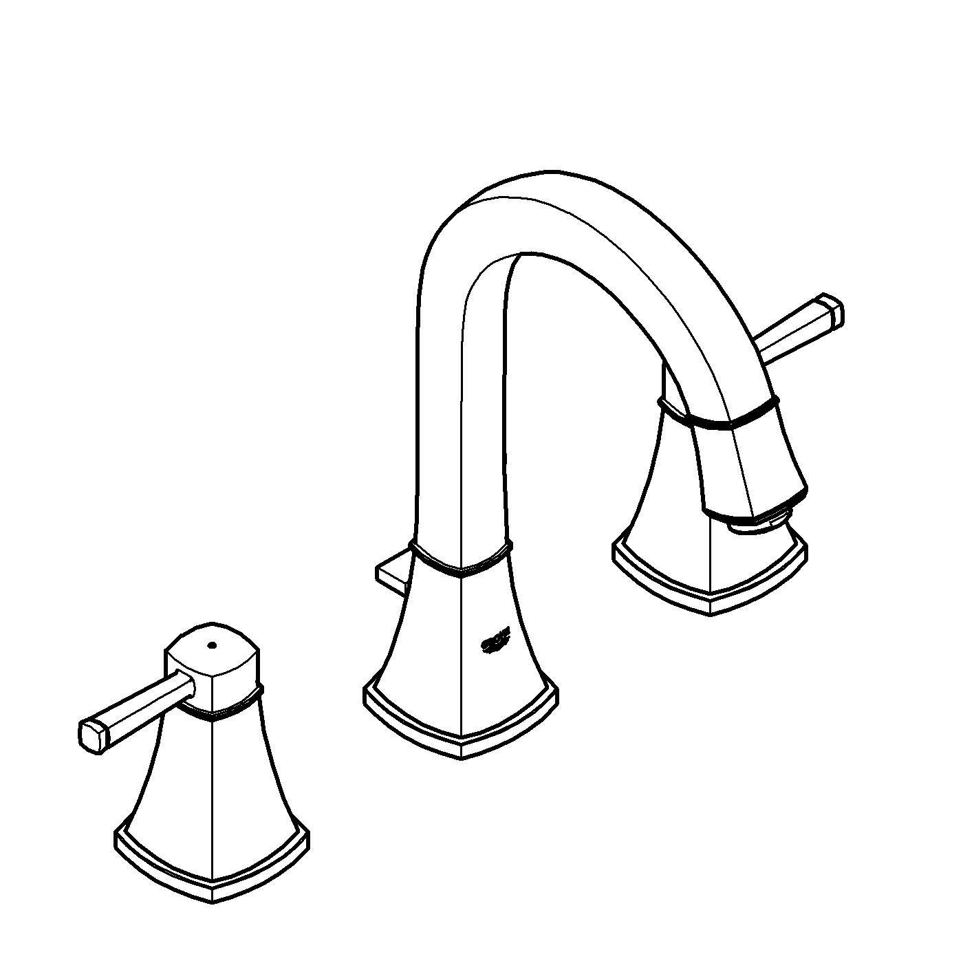 Смеситель для раковины GROHE Grandera на 3 отверстия с донным клапаном, высокий излив, теплый закат глянец (20389DA0) Смеситель для раковины GROHE Grandera на 3 отверстия с донным клапаном, высокий излив, теплый закат глянец (20389DA0)
