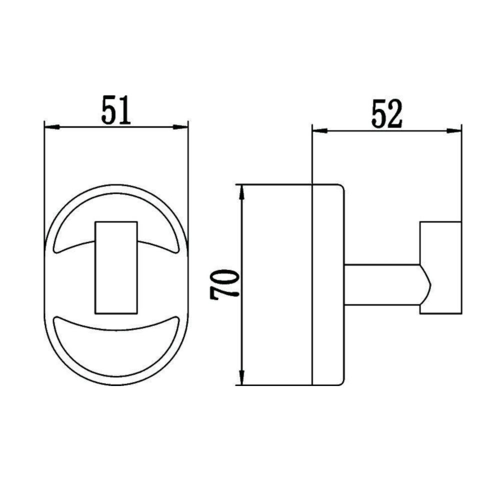 Крючок для ванной комнаты Savol S-007053, хром, артикул S-007053