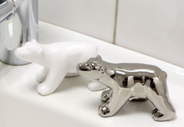 Casablanca, фигурка керамическая "Белый медведь", цвет серебристый