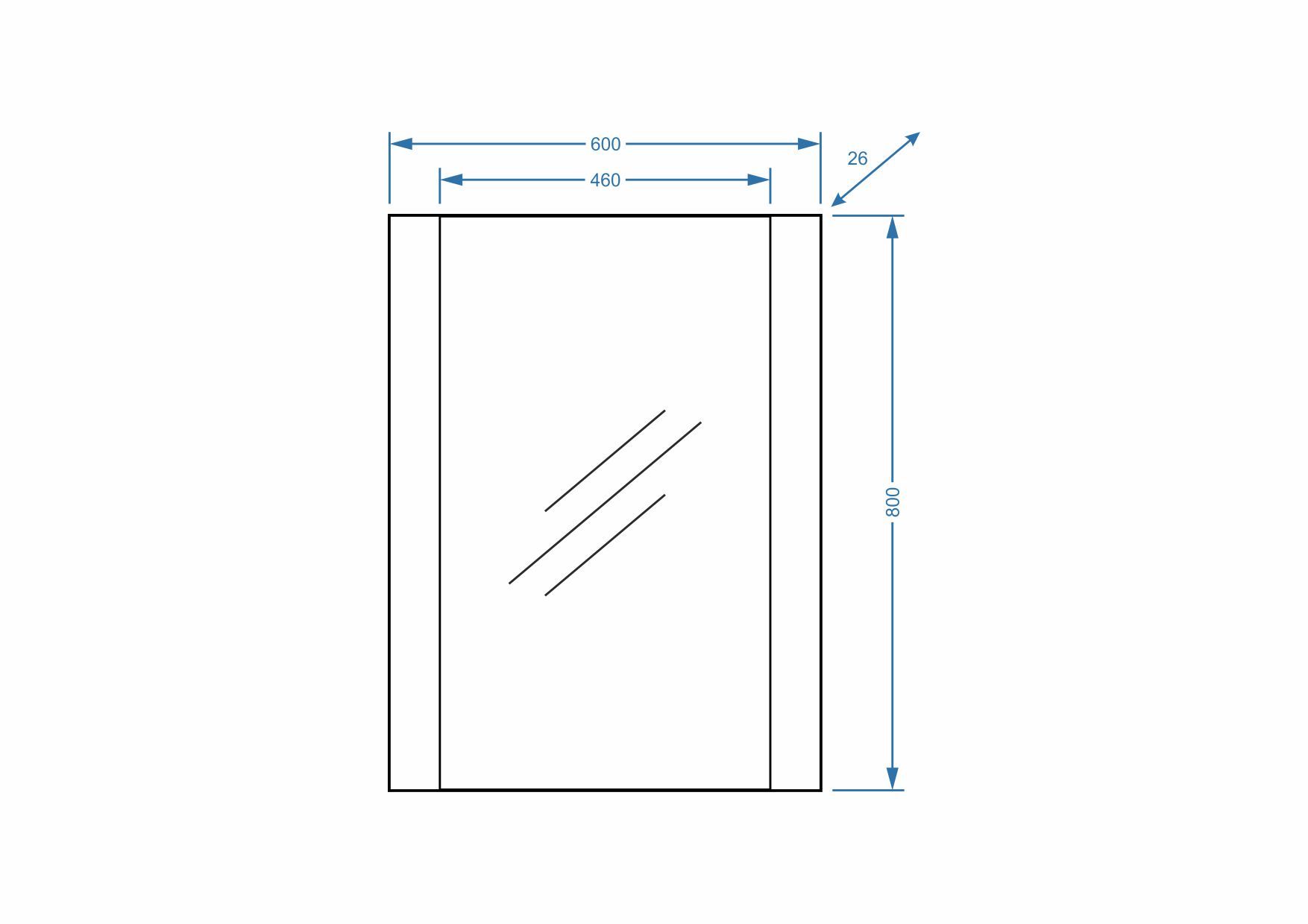 Зеркало "Фаворита 60*80"