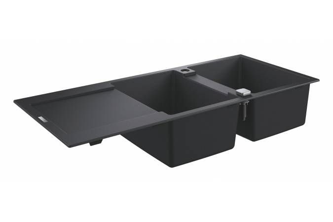 Мойка GROHE K500 с 2 чашами, 1160 x 500 мм, черный гранит (31647AP0) Мойка GROHE K500 с 2 чашами, 1160 x 500 мм, черный гранит (31647AP0)