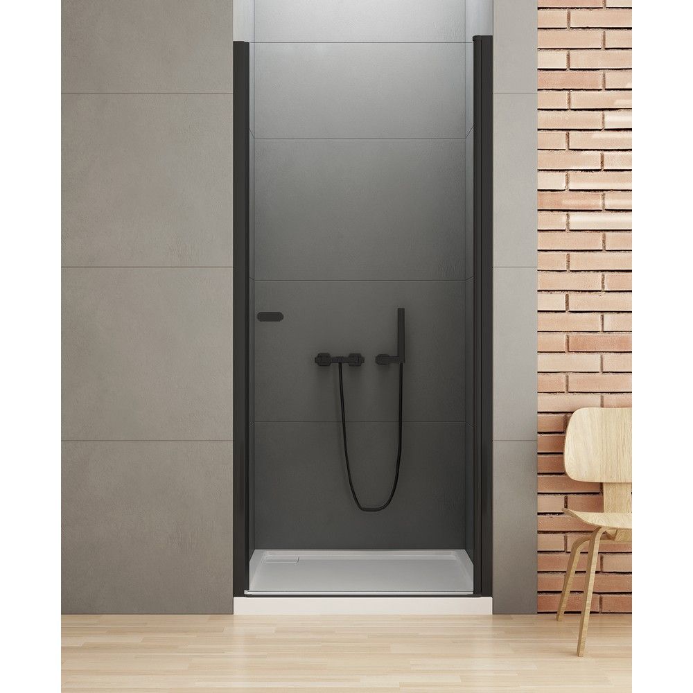 Дверь в нишу NEW TRENDY NEW SOLEO BLACK одинарная 70x195 D-0209A (черный)