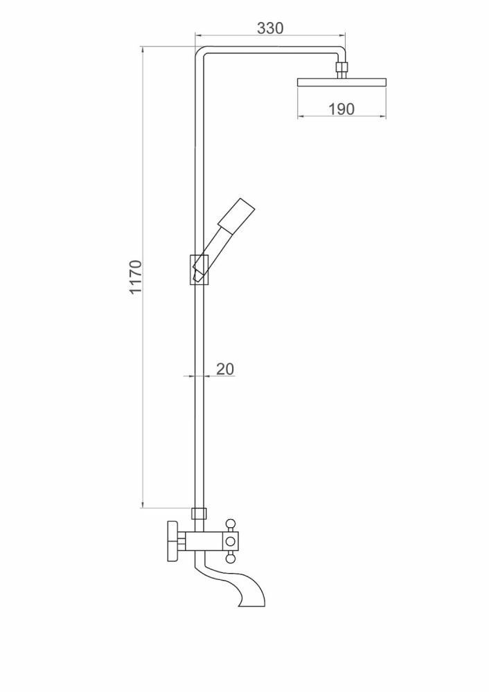Душевая система FAUZT (FZs-302), артикул FZs-302