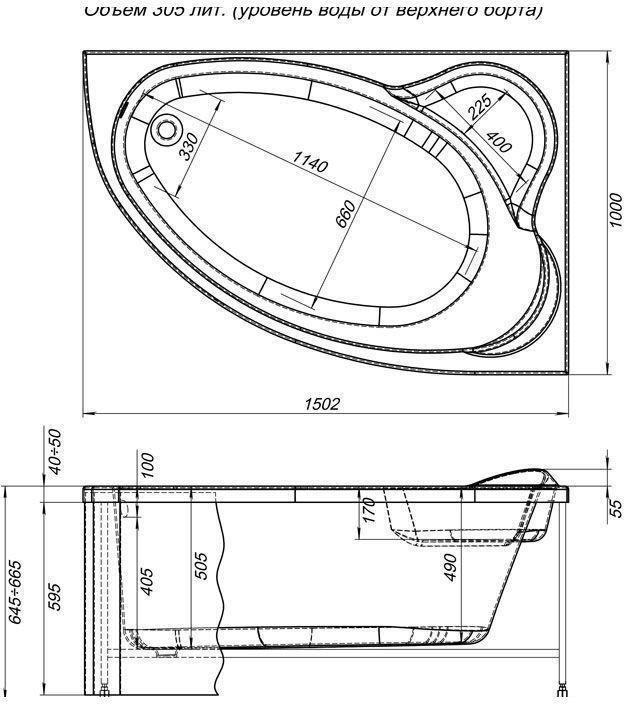 Акриловая ванна Aquanet Mayorca 150x100 R Акриловая ванна Aquanet Mayorca 150x100 R