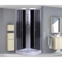 Душевая кабина Niagara NG-4501-08ВК 90х90 стекло прозрачное с узором задняя стенка Черная Душевая кабина Niagara NG-4501-08ВК 90х90 стекло прозрачное с узором задняя стенка Черная