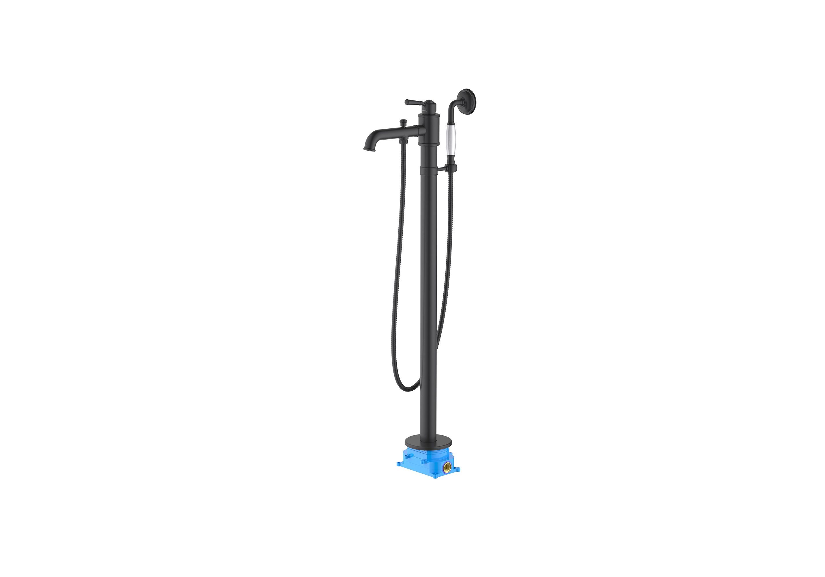 Смеситель для ванны напольный (внешняя и скрытая часть) AQUATEK, матовый черный AQ1545MB КЛАССИК Смеситель для ванны напольный (внешняя и скрытая часть) AQUATEK, матовый черный AQ1545MB КЛАССИК