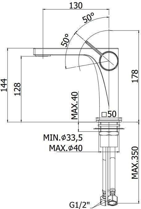 Смеситель для раковины Paffoni Rock RO071CR