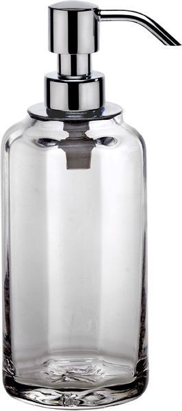 Surya Crystal, дозатор высокий 7х7хh19 см с помпой V5, стекло с эффектом волны, цвет светлая бронза