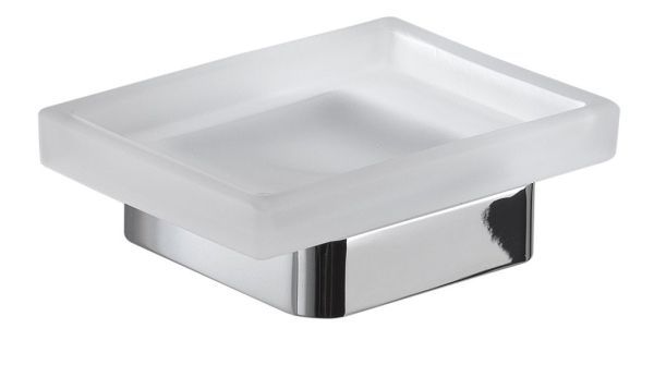 Gedy Samoa, настенная стеклянная мыльница, цвет хром