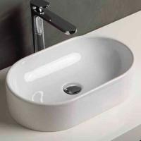 Azzurra Раковина чаша овальная 490х300х120мм,без перелива, без отв. под смеситель, цвет белый