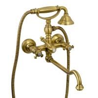PRESTIGE Смеситель для ванны внешний, c поворотным изливом, бронза