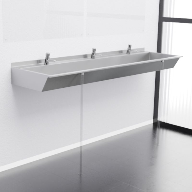 Раковина коллективная Тругор 2,2 м правая, сатин, артикул Раковина кол-ная L=2,2пра1,2