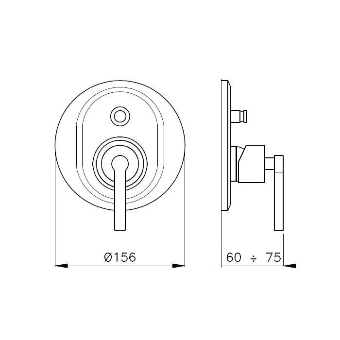 Nicolazz Mac Kinley 05 Внешняя часть встраиваемого смесителя для душа с переключателем,  цвет: хром, артикул 3796EXTCR29M