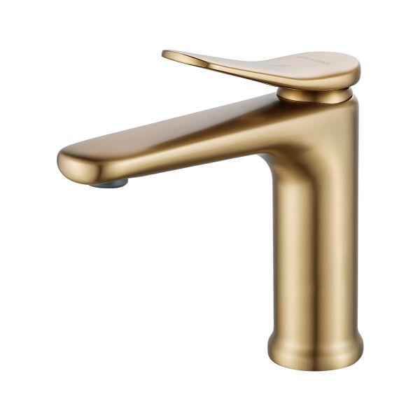 Смеситель для раковины Shevanik S4701G, золотой сатин