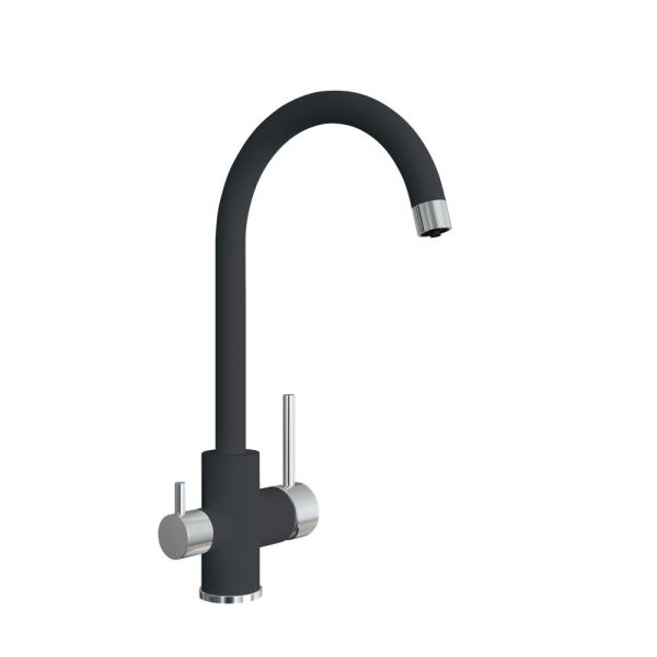 Смеситель для кухни с подключением фильтра Florentina КЛИО 333.13Н.2123.302, антрацит