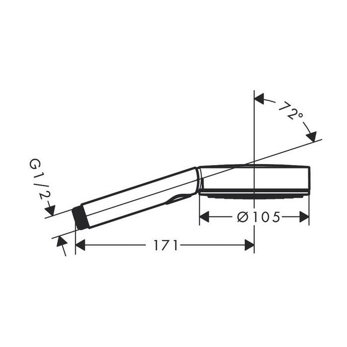 HANSGROHE PULSIFY Ручной душ,105 3jet Activation, цвет черный матовый HANSGROHE PULSIFY Ручной душ,105 3jet Activation, цвет черный матовый