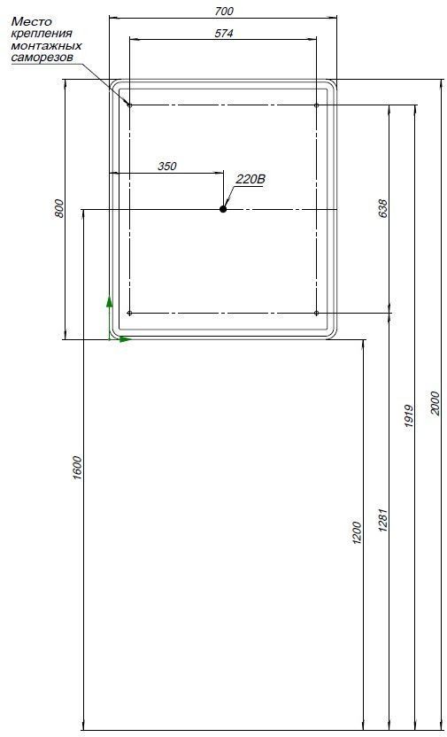 Зеркальный шкаф Aquanet Оптима 70 с LED подсветкой Зеркальный шкаф Aquanet Оптима 70 с LED подсветкой
