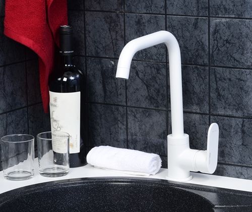 Смеситель для кухни WasserKRAFT Mindel 8507 Белый матовый