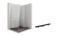 Душевой уголок Ambassador Diamond 12011108R-PR2, прямоугольный, линейный трап, 120х90