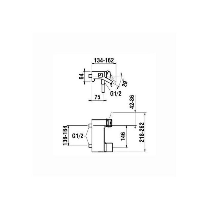 Смеситель для ванны и душа, Laufen, Sense, тип открывания воды-однорычажный, монтаж-настенный, отверстия для монтажа-2, тип излива-неподвижный, ручной душ-в комплекте, шланг-есть, длина шланга, мм-1500, цвет-хром, артикул HF901260100000