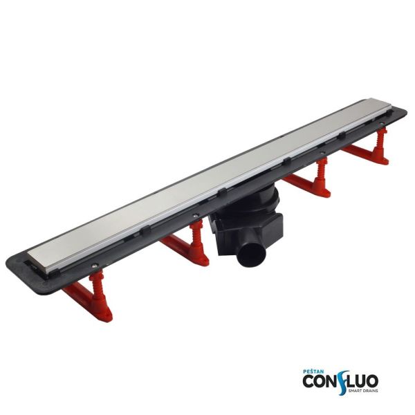 Душевой лоток, Pestan, Confluo Frameless Line White Glass, ширина, мм-120, длина, мм-950, высота, мм-100, монтаж-в пол, пропускная способность, л/сек-0,8, выход Ø50 мм, поворот базы 360°, система отвода вторичного конденсата, сифон-есть, материал сифона-п