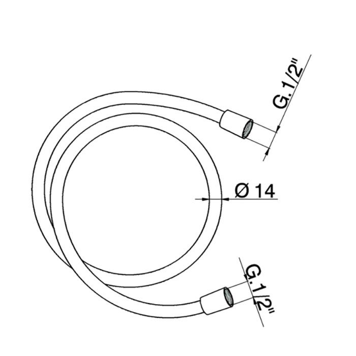 Шланг для душа, Cisal, Shower, длина шланга, мм-1500, стандарт подвода воды-1/2", цвет-Matt Black Шланг для душа, Cisal, Shower, длина шланга, мм-1500, стандарт подвода воды-1/2", цвет-Matt Black