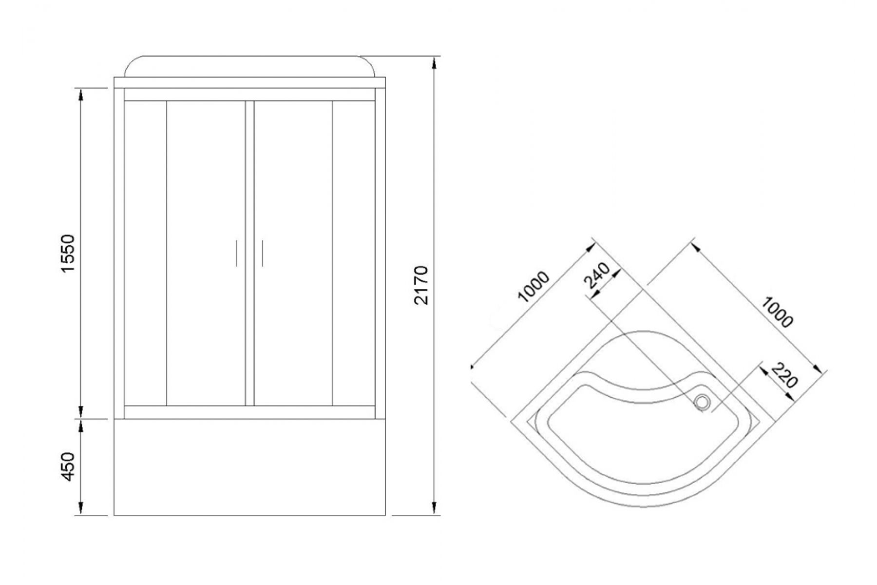 Душевая кабина Royal Bath RB 100BK3-WC (белое/матовое) Душевая кабина Royal Bath RB 100BK3-WC (белое/матовое)