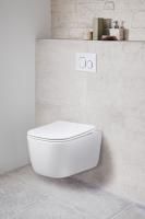 подвесные унитазы Vincea Унитаз подвесной Core VT1-28 безободковый, цвет белый, ультратонкое soft-close сиденье,