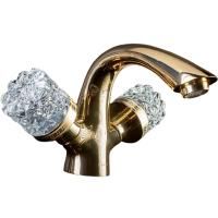 Смеситель для умывальника CRYSTAL, золото_Комплект
