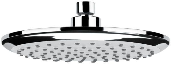 Emmevi, душевая круглая антикальковая головка из ABS 210 мм, подключение 1/2", цвет хром