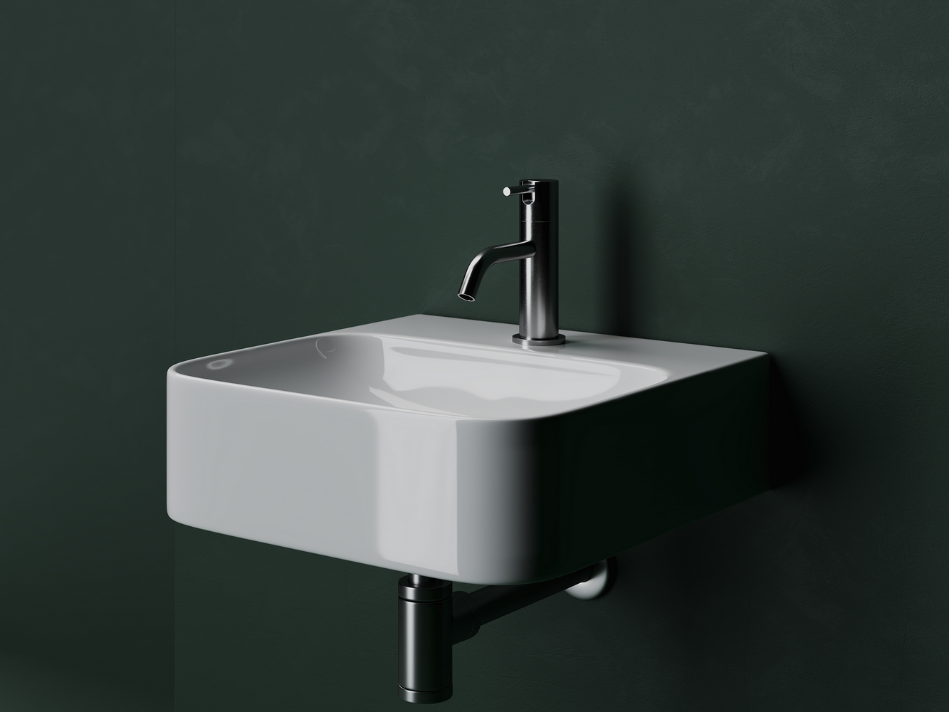 Умывальник Аура (Aura) с 1 отверстием для смесителя, без перелива 430x390x135мм, артикул CN2005