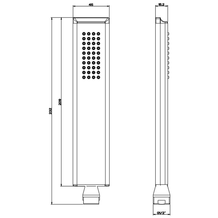 Gessi Eleganza Душевая лейка с защитой от известкового налета, цвет: хром Gessi Eleganza Душевая лейка с защитой от известкового налета, цвет: хром