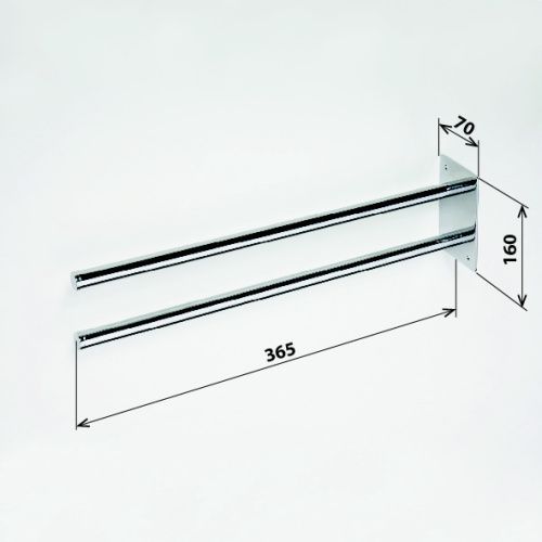 Полотенцедержатель OMEGA неподвижный 50*90*365мм
