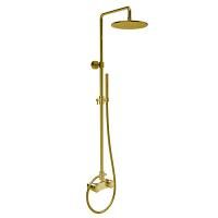 Fima Carlo Frattini Colonne doccia Душевая стойка, верхний душ 25см., с термостатическим смесителем, держателем и ручным душем, цвет: золото