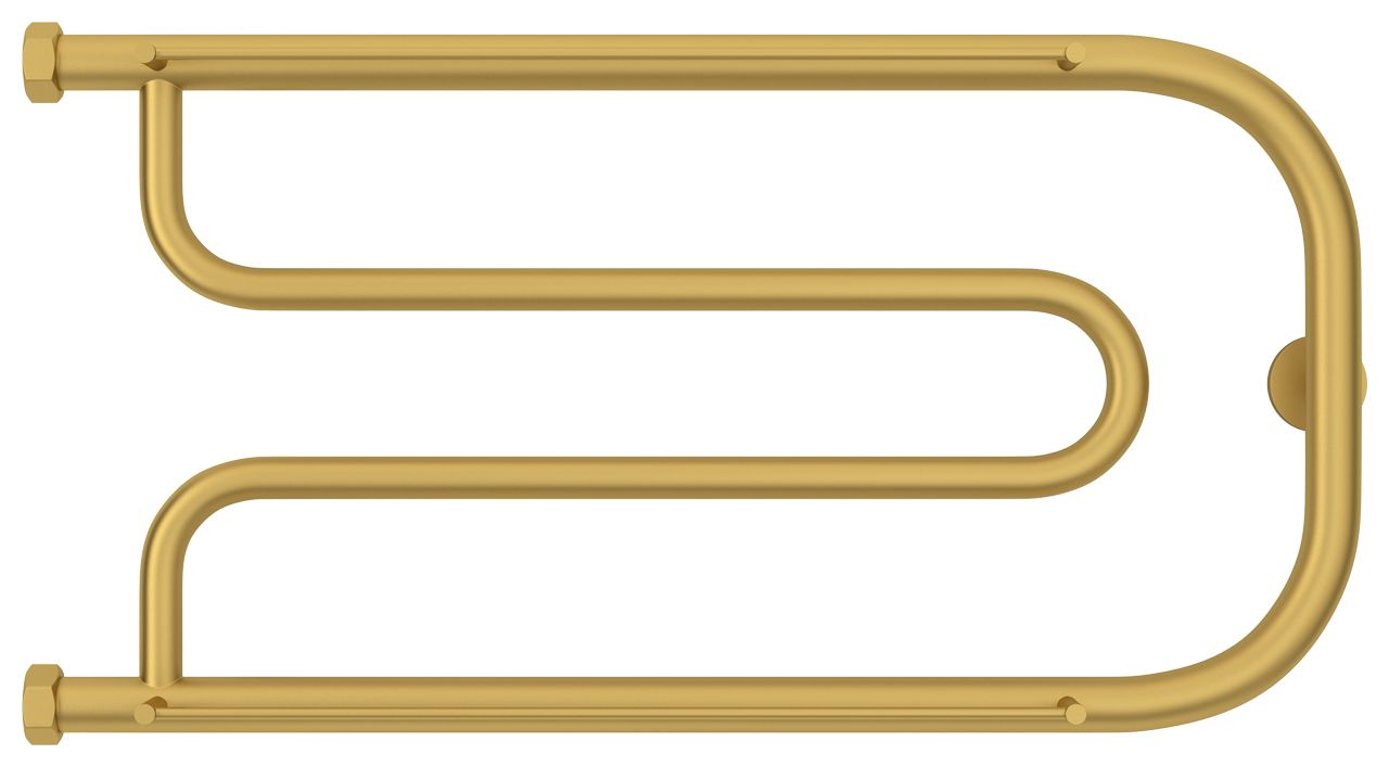 Полотенцесушитель водяной "Гусли+" 2П 320х650 Н. Г. 1" (Матовое ЗОЛОТО)