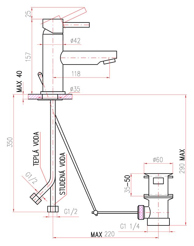Смеситель для раковины Rav Slezak Seina SE927.5KZ, артикул SE927.5KZ