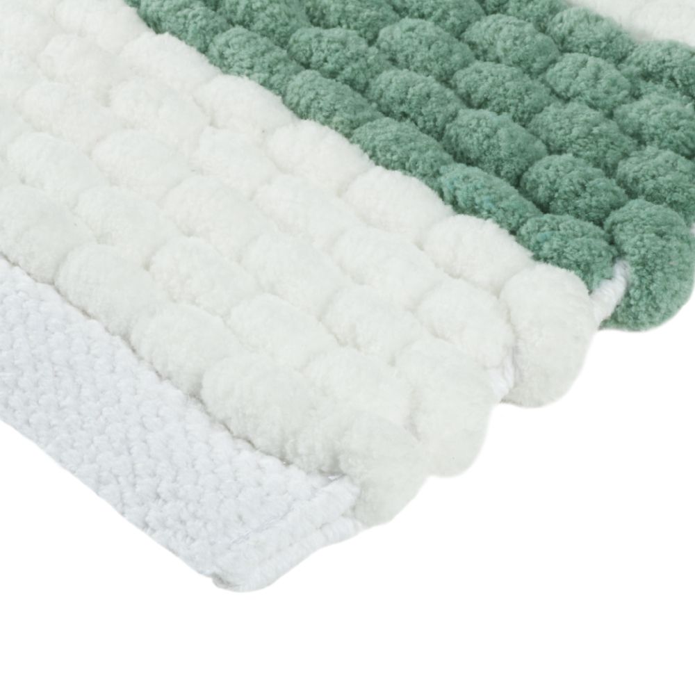 Коврик для ванной комнаты FIXSEN AMBER FX-8040Y, зеленый/белый, артикул FX-8040Y