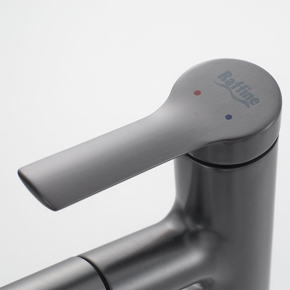 Смеситель для раковины многофункциональный Raffine F281T, оружейная сталь