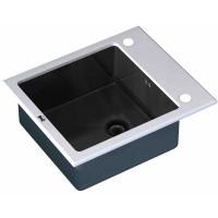 Кухонная мойка ZorG Glass GL-6051-WHITE-GRAFIT Белый / Графит Кухонная мойка ZorG Glass GL-6051-WHITE-GRAFIT Белый / Графит