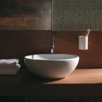 Globo Le Pietre Раковина накладная круглая 40*h14см, с донным клапаном, цвет белый Globo Le Pietre Раковина накладная круглая 40*h14см, с донным клапаном, цвет белый