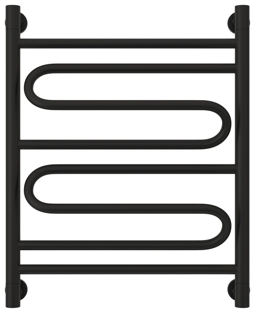 Полотенцесушитель водяной "ЭЛЕГИЯ+" 600х500 (Матовый черный)