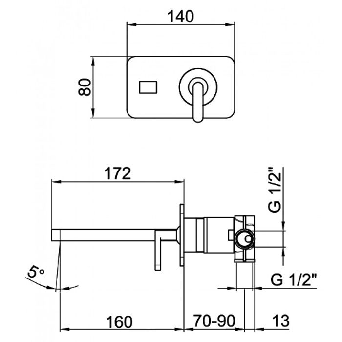 Смеситель для раковины Webert Living LV830606345, никель, артикул LV830606345