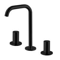 Fima Carlo Frattini So Смеситель для раковины, на 3 отв., с донным клапаном, цвет: чёрный матовый