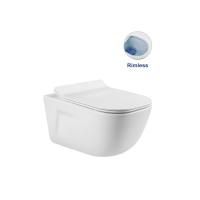 подвесные унитазы Vincea Унитаз подвесной Idea VT1-33 безободковый, цвет белый, ультратонкое soft-close сиденье,